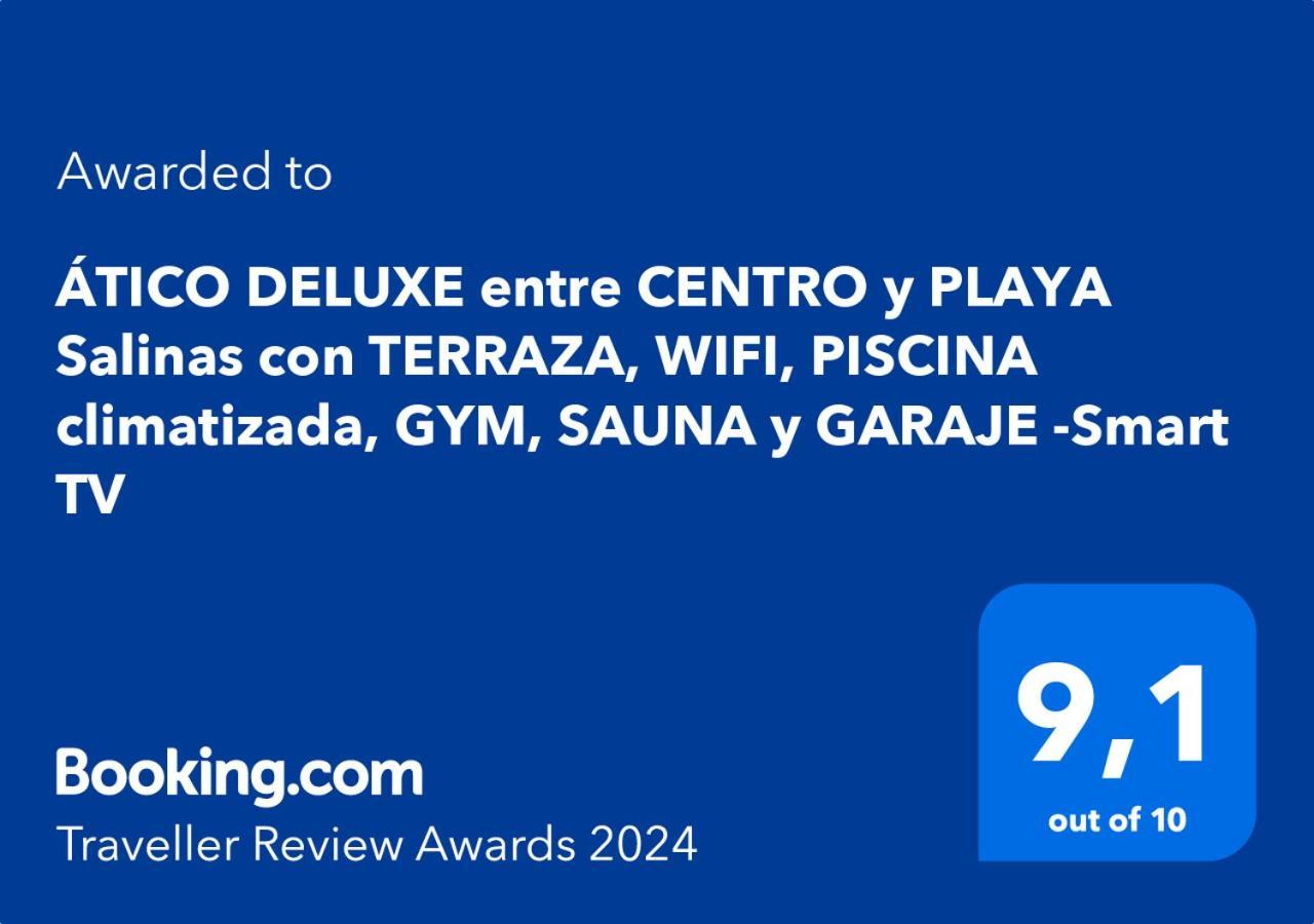 Atico Deluxe Entre Centro Y Playa Salinas Con Terraza, Wifi, Piscina Climatizada, Gym, Sauna Y Garaje -Smart Tv Roquetas de Mar Eksteriør billede